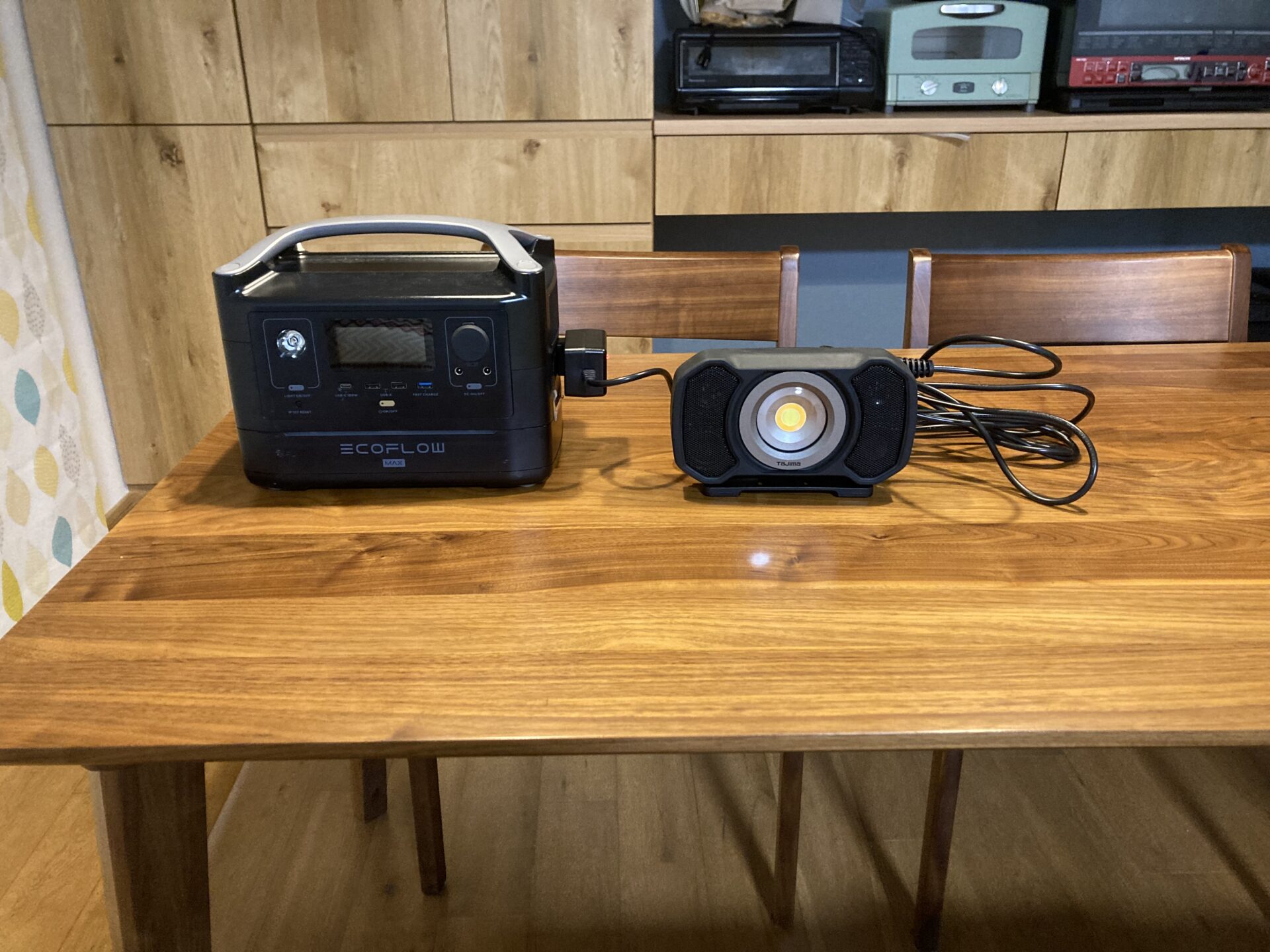 EcoFlow RIVER MAXを使用している様子