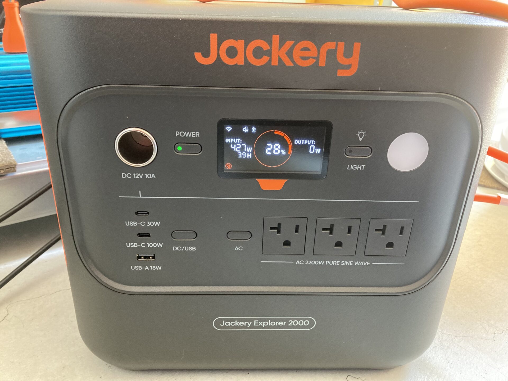 Jackery2000Newの表示画面