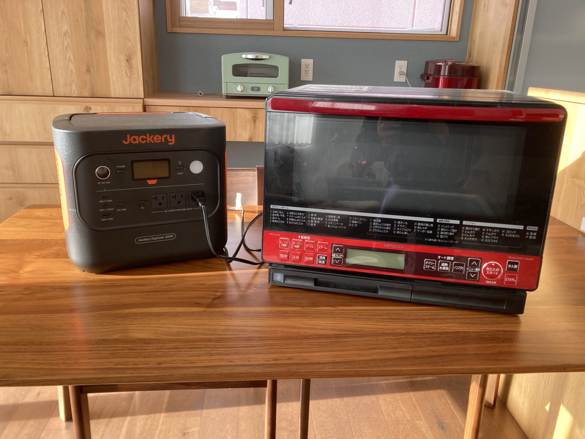 ポータブル電源と電子レンジ