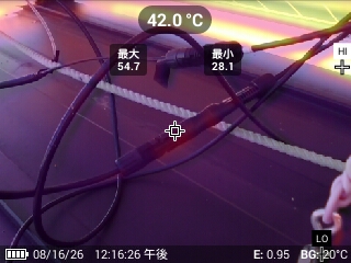 ケーブルの温度チェック