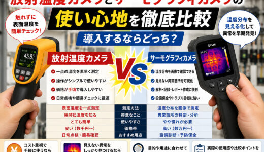 放射温度カメラとサーモグラフィカメラの使い心地を徹底比較|導入するならどっち?